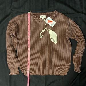 NWT Maddie dusty pink knit long sleeve